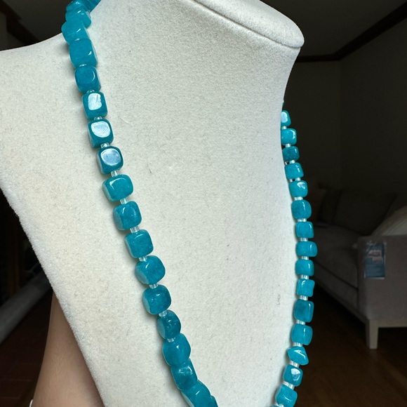 Handcrafted Chunky Gemstone Statement Necklace - Picture 2 of 3